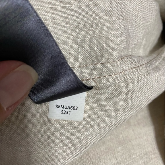 Liz Claiborne Linen, Tan, Embroidered Button Front Tunic Top, Size 14. - Picture 7 of 10